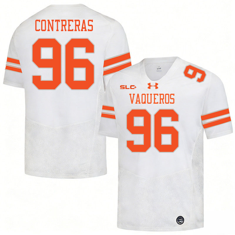 UT Rio Grande Valley Vaqueros #96 JJ Contreras College Football Jerseys,Uniforms-White